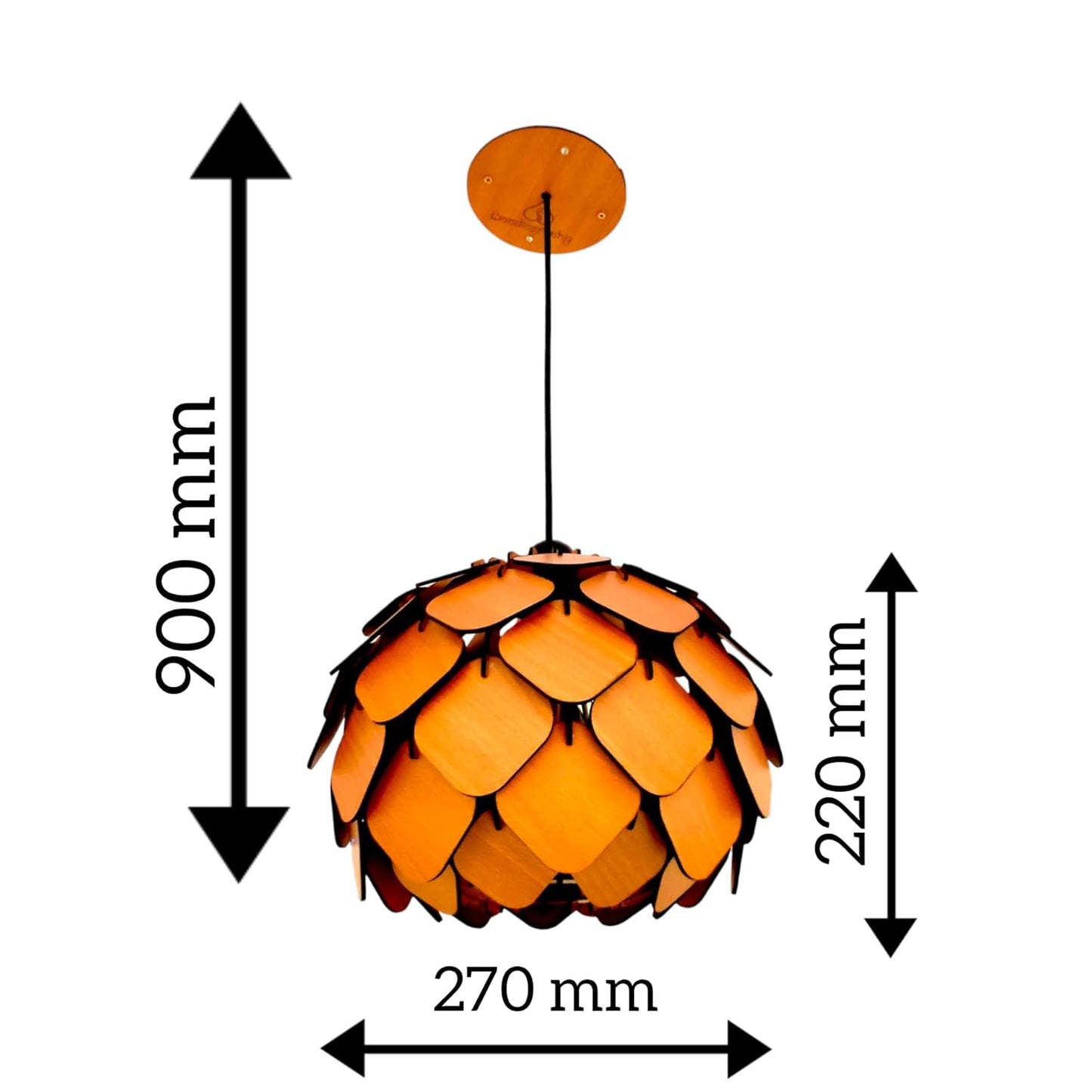 Elegant Wooden Pendant Ceiling Lamp