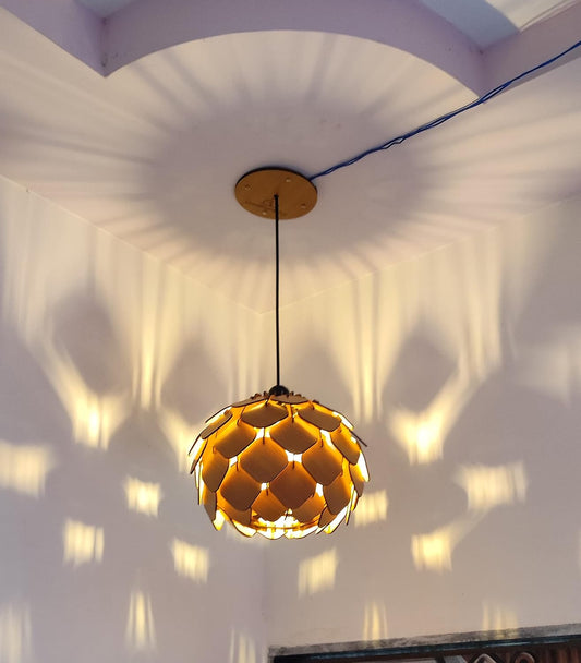 Elegant Wooden Pendant Ceiling Lamp