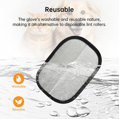 INABULETWO 1 Pcs Pet Hair Removal Gloves Brush, Reusable Cat Dog Electrostatic Hair Remover Grooming Glove Tool