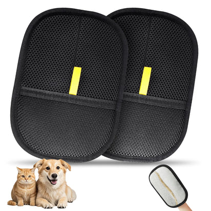 INABULETWO 1 Pcs Pet Hair Removal Gloves Brush, Reusable Cat Dog Electrostatic Hair Remover Grooming Glove Tool